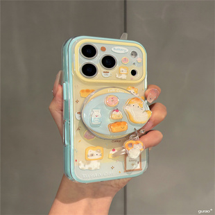 猫咪磁吸支架荣耀500Pro手机壳荣耀400Pro可爱卡通女荣耀300全包防摔保护套