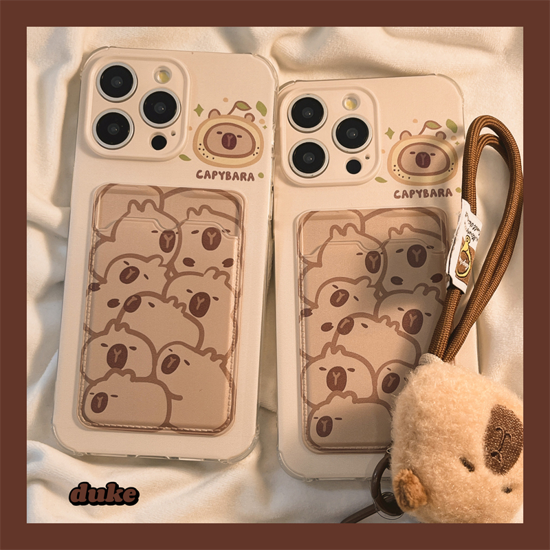 可爱卡通水豚卡套适用于OPPOA5Pro手机壳新款A97网红A96时尚个性
