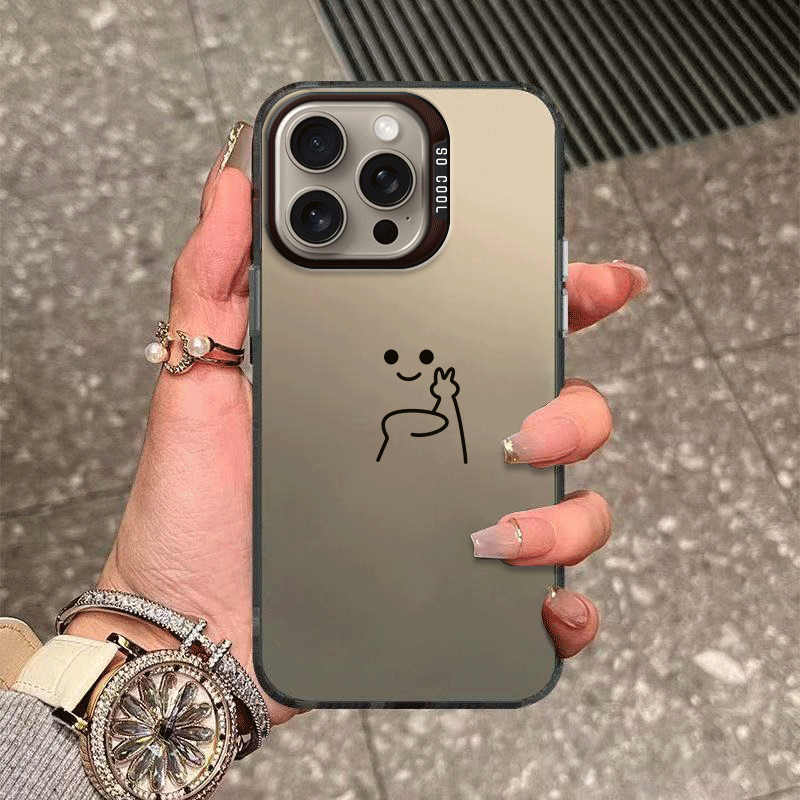 适用苹果16ProMax手机壳iPhone十六pormax比耶小人pro max硅胶全包防摔保护套男女ip新款ipone平果pmax萍果pm