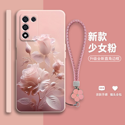 沙龙玫瑰适用OPPOK10活力版手机壳K10新款oppo硅胶5G保护套opp0pp0ppok男opopk女oopok全包opk防摔opook外壳