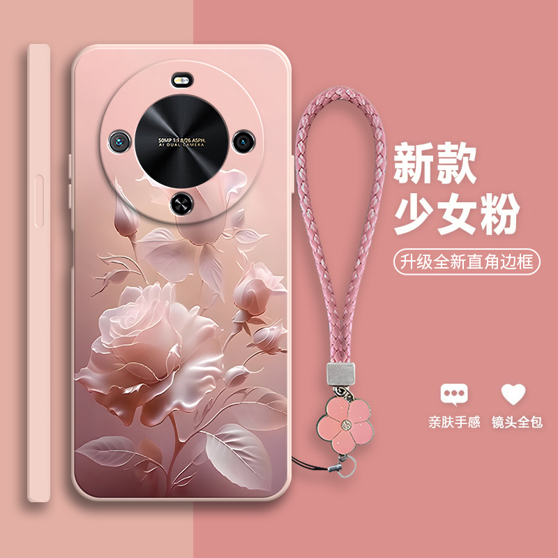 适用华为Hi畅享70Plus手机壳JEY一AN00新款沙龙玫瑰硅胶全包防摔保护套男女JEYAN外壳嗨畅想5G智选WIKO畅亨潮