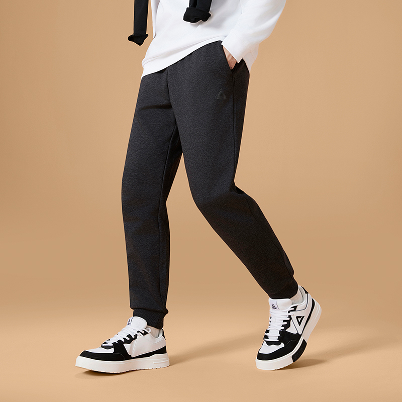 匹克男士秋冬弹力束脚训练裤