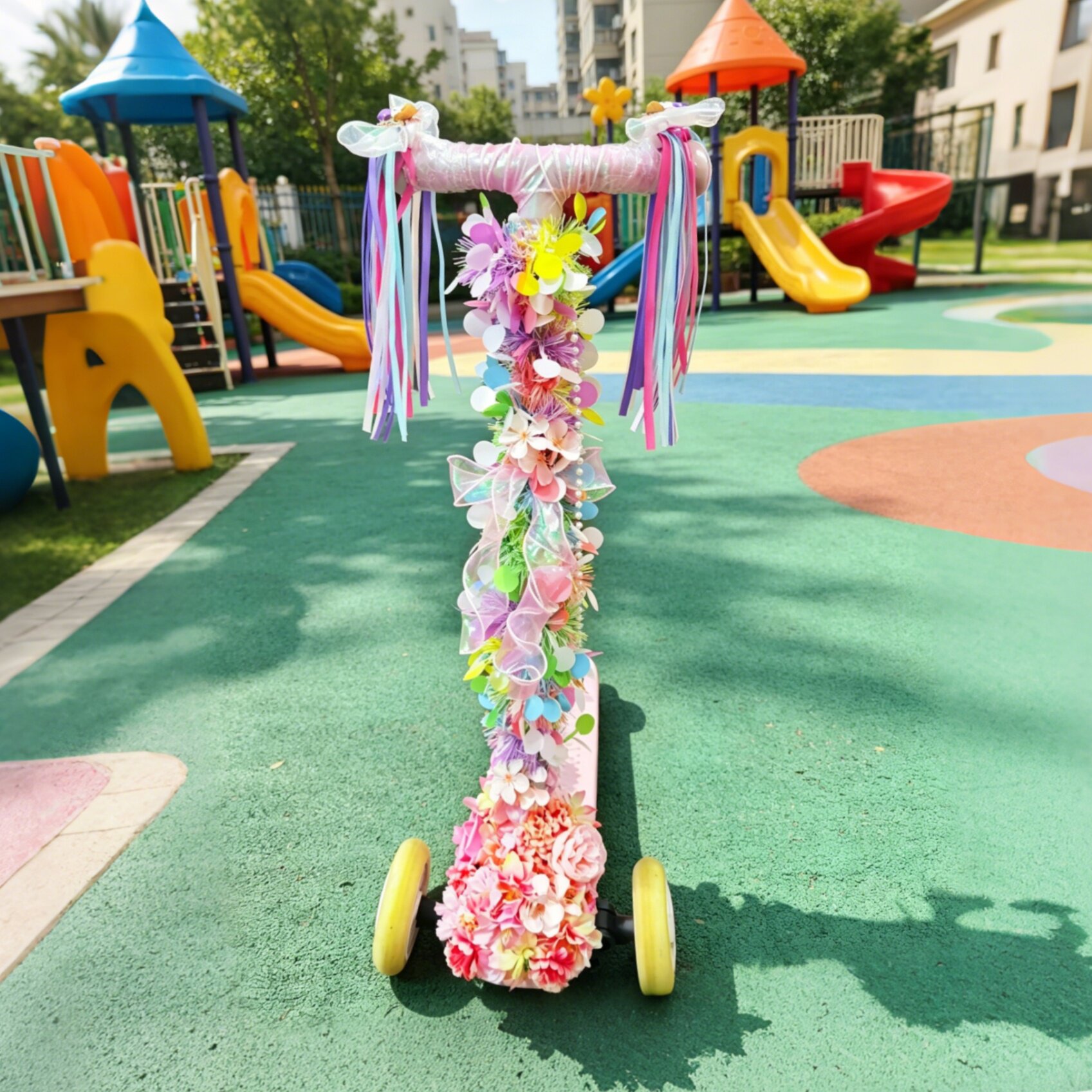 幼儿园花车滑板车巡游装饰材料
