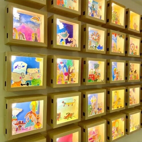 幼儿园走廊班级环创教室布置木盒