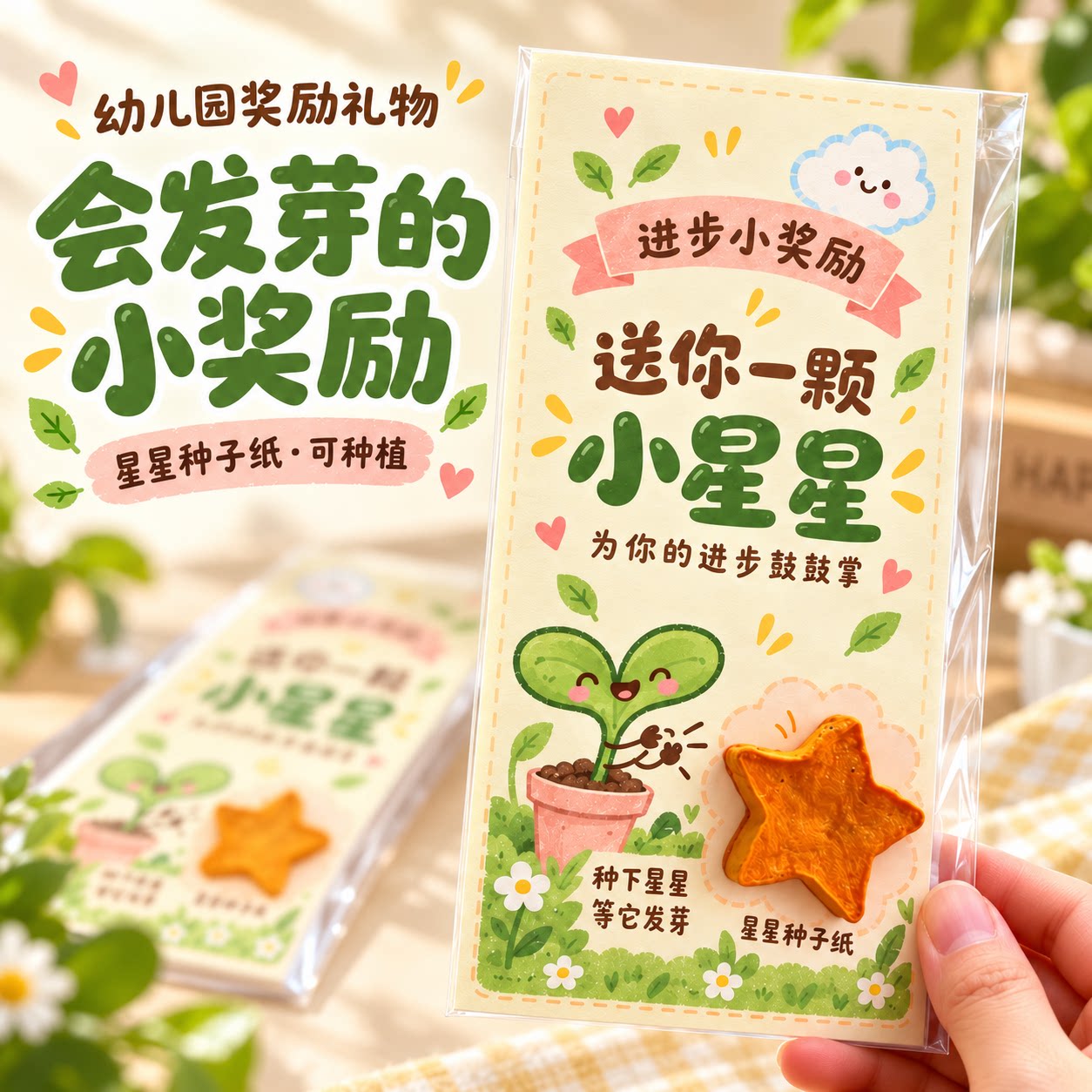 开学礼物星星可发芽种子纸贺卡图片