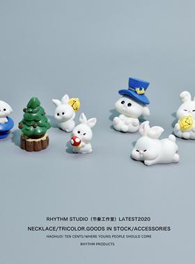 小兔子小摆件情绪解压桌面装饰