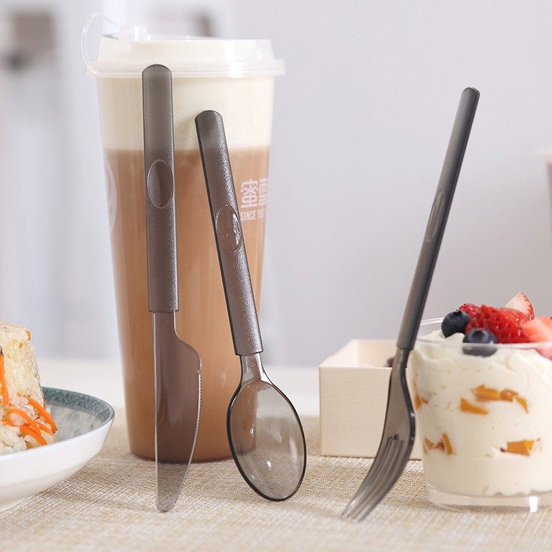 一次性刀叉勺套装塑料长柄西餐沙拉外卖甜品水果捞奶茶汤勺独立装,餐饮具,可降解餐具/环保餐具,淘宝优惠券,粉丝福利购,淘宝优惠卷