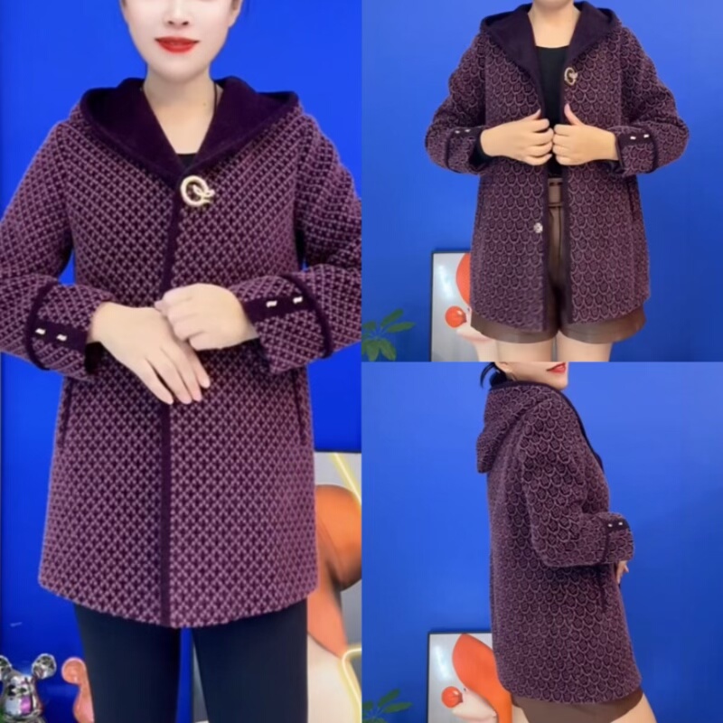 秋冬新款时尚连帽金貂绒大衣加厚中长款女士外套气质名媛百搭女装,女装/女士精品,中老年女装,淘宝优惠券,粉丝福利购,淘宝优惠卷