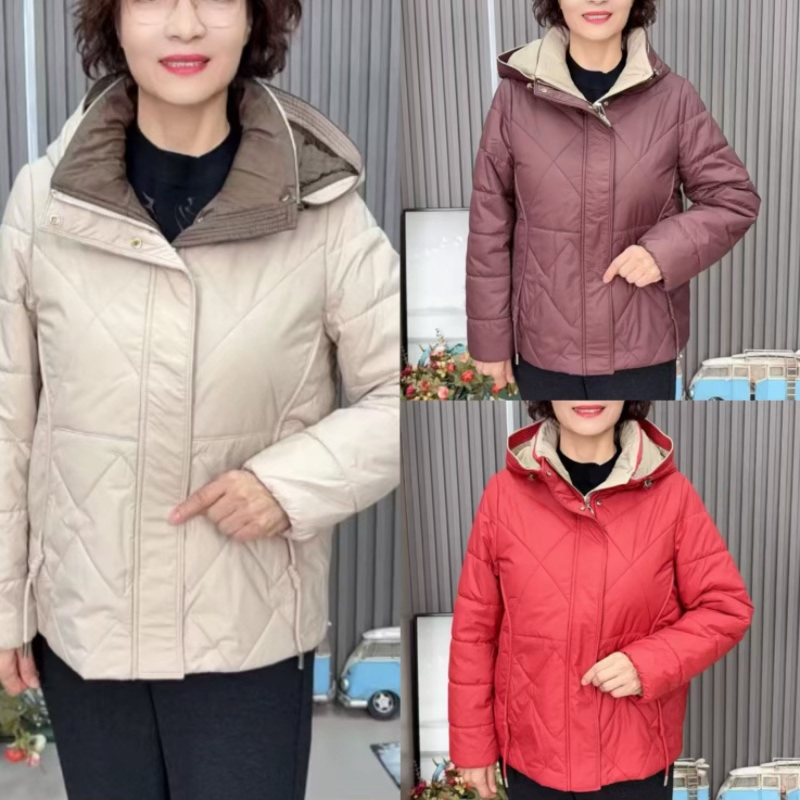 冬季新款连帽加棉保暖女士外套时尚洋气短款休闲棉服中老年妈妈装,女装/女士精品,棉衣/棉服,淘宝优惠券,粉丝福利购,淘宝优惠卷