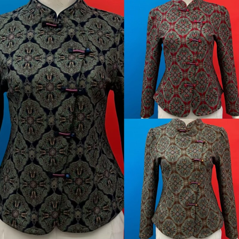 加绒保暖旗袍上衣女复古洋气开衫