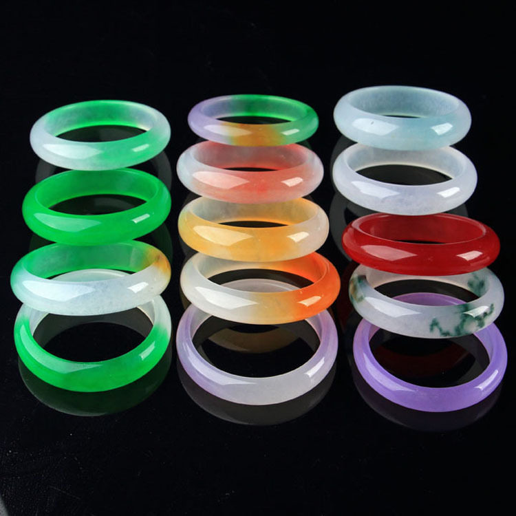 巴山玉B货手镯飘绿花三彩石英岩玉手镯巴山翠仿独龙玉飘花玉手镯