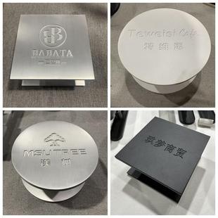 现代简约圆形大门拉手实木门把手黑色欧简无框玻璃门拉手定制logo