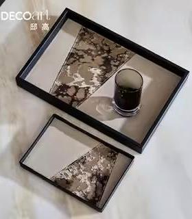 邸高家居现代软装设计公司工作室会议桌托盘水具装饰摆件氛围布置