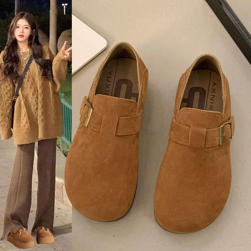 豆豆勃肯鞋女2026春季新款懒人一脚蹬乐福单鞋厚底全包覆古0115w,女鞋,勃肯鞋/软木鞋,淘宝优惠券,粉丝福利购,淘宝优惠卷
