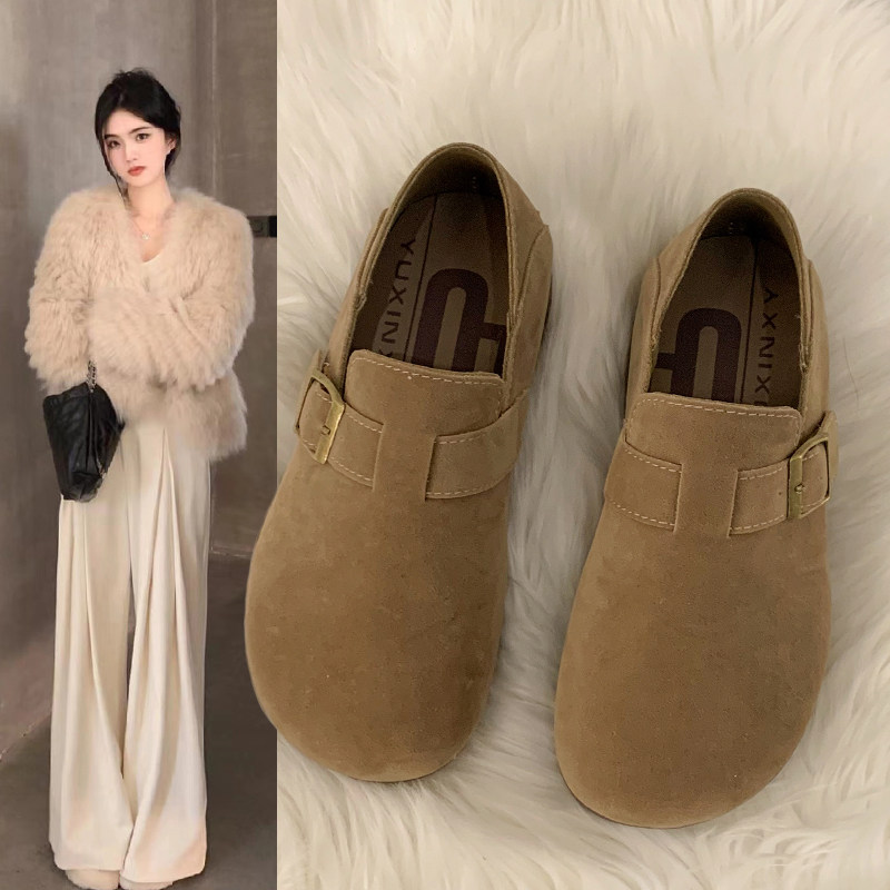 勃肯鞋女平底单鞋2026春季新款豆豆鞋软底懒人一脚蹬女鞋子0115w,女鞋,勃肯鞋/软木鞋,淘宝优惠券,粉丝福利购,淘宝优惠卷