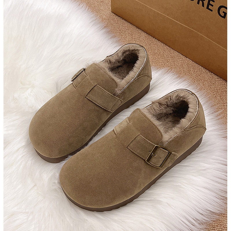 加绒加厚豆豆勃肯棉鞋女2026春秋新款一脚蹬乐福鞋孕妇保暖0115w,女鞋,勃肯鞋/软木鞋,淘宝优惠券,粉丝福利购,淘宝优惠卷