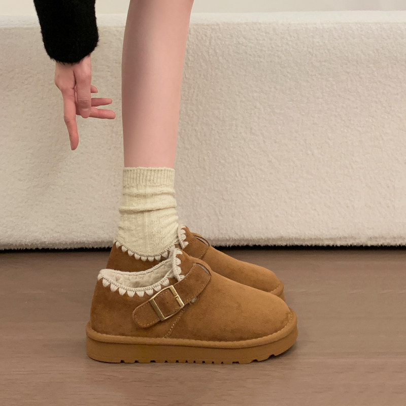 平底全包加绒豆豆勃肯鞋女春秋2026新款加厚保暖靴一脚蹬棉0115w,女鞋,勃肯鞋/软木鞋,淘宝优惠券,粉丝福利购,淘宝优惠卷