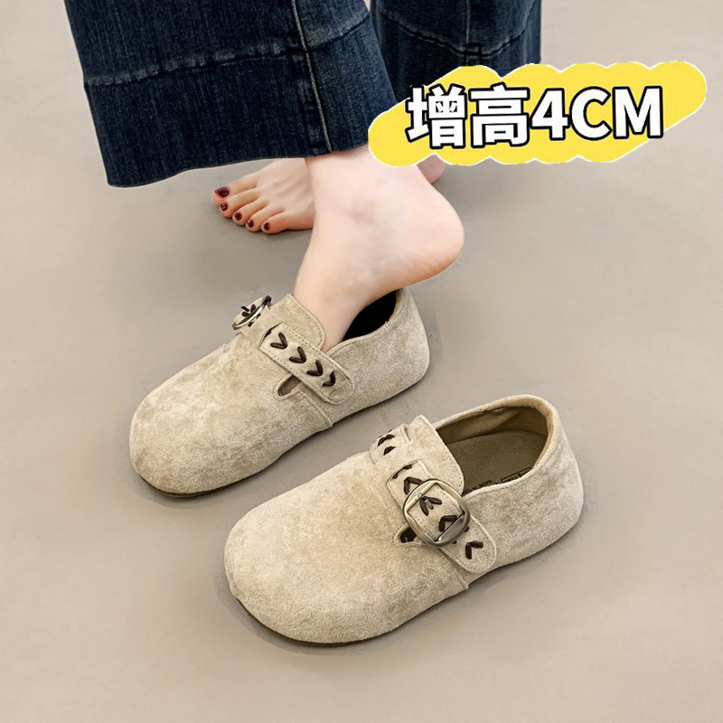 厚底内增高全包勃肯鞋女款2026新款春秋季一脚蹬丑萌百搭博0126w,女鞋,浅口单鞋,淘宝优惠券,粉丝福利购,淘宝优惠卷