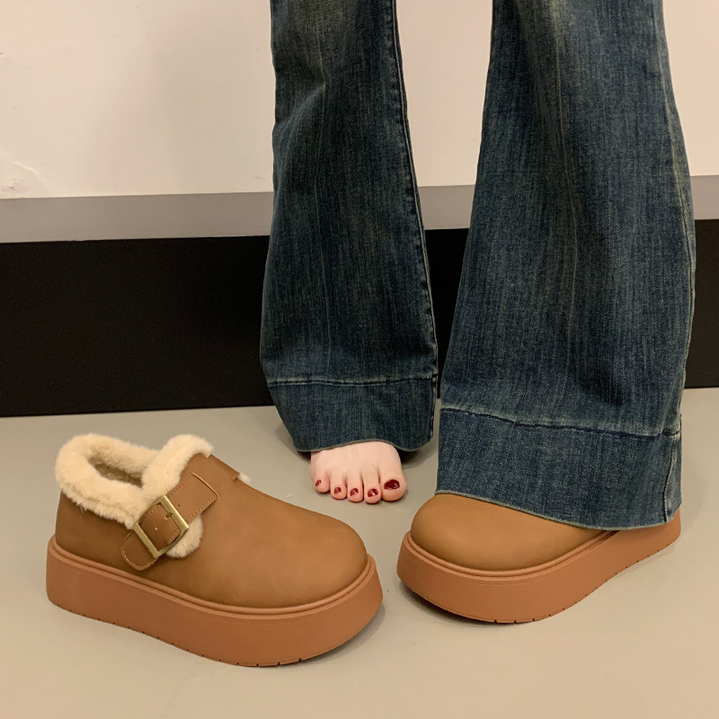 厚底毛毛勃肯鞋女春秋2026年新款加绒保暖豆豆棉鞋靴0115w,女鞋,勃肯鞋/软木鞋,淘宝优惠券,粉丝福利购,淘宝优惠卷