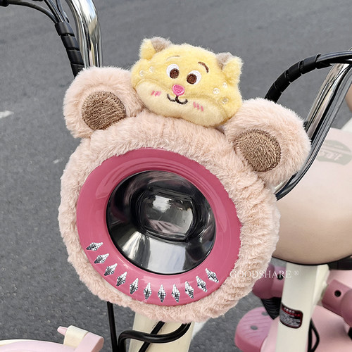 电动车大灯保护套毛绒装饰品