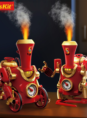 宝工烟囱兄弟蒸汽火车机器人儿童益智拼装积木送男孩生日礼物玩具