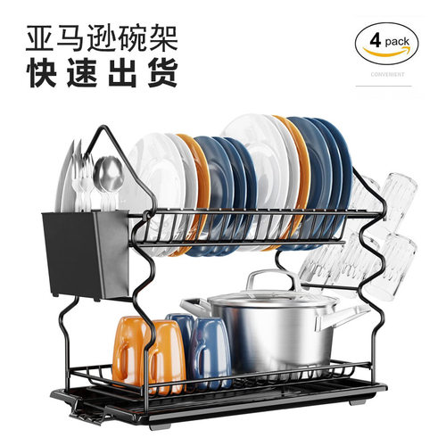家用高颜值碗碟盘架子置物架窄款简约风晾碗沥水收纳架plate rack