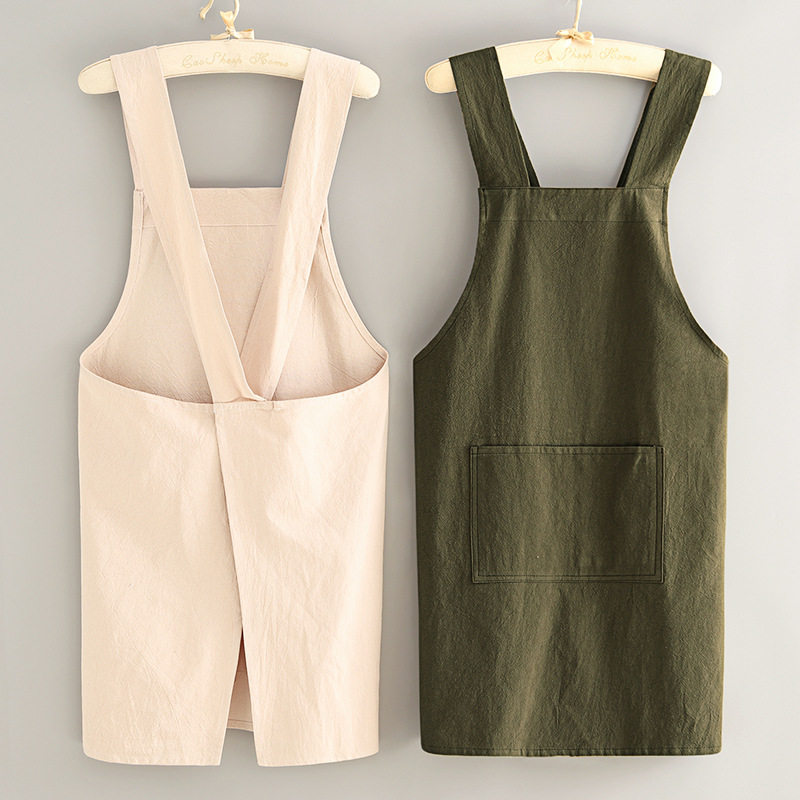 简约家用厨房围裙logo印字做饭透气防污棉皱布围腰新款上班工作服,家庭/个人清洁工具,围裙套装,淘宝优惠券,粉丝福利购,淘宝优惠卷