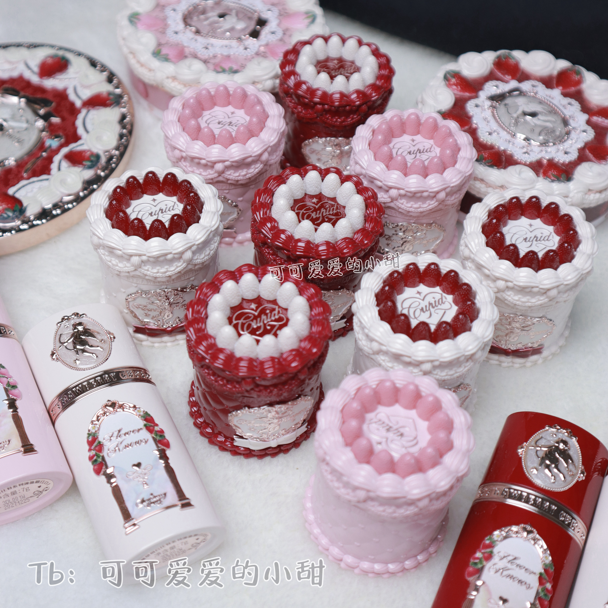 thumbnail for Flower Knows Strawberry Cupid Cake Lip Mud Lip Cream Matte Velvet V02 Souffle V03 Croissant Bag