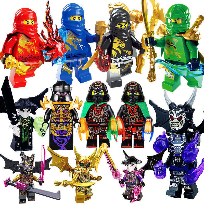 初代龙服劳埃德加满都时空双子幻影忍者人仔黄金武器小人拼装积木