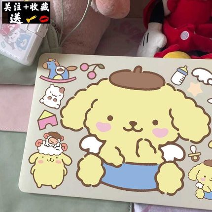 可爱布丁狗卡通行李箱贴纸防水旅行箱拉杆箱笔记本电脑装饰贴画