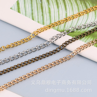 diy饰品配件粗款磨链手工材料延长挂牌链包包连接链钥匙扣铁链条
