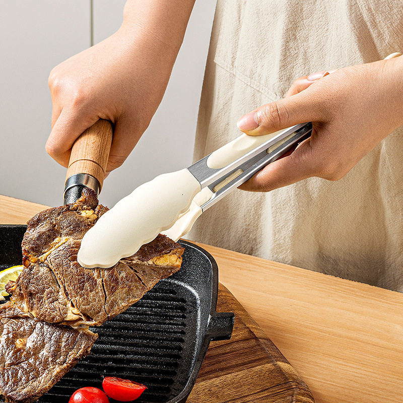 厨房夹子食品夹硅胶厨房夹菜食物夹耐高温防烫不锈钢牛排夹烤肉夹,厨房/烹饪用具,厨用取碗/盘夹,淘宝优惠券,粉丝福利购,淘宝优惠卷