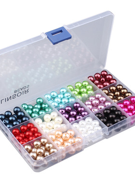 DIY手链串珠材料 CCB仿珍珠散珠珠子盒装批发 外贸 F2980