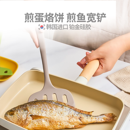 原装进口耐高温加宽硅胶煎鱼铲