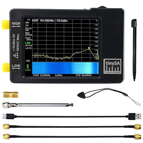 tinySAULTRA手持频谱分析仪2.8数显触摸屏0.1MHz-350MHz HIGH跨境