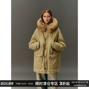 派克棉服男女加厚保暖连帽棉衣外套 大毛领工装 CountryMoment 冬季