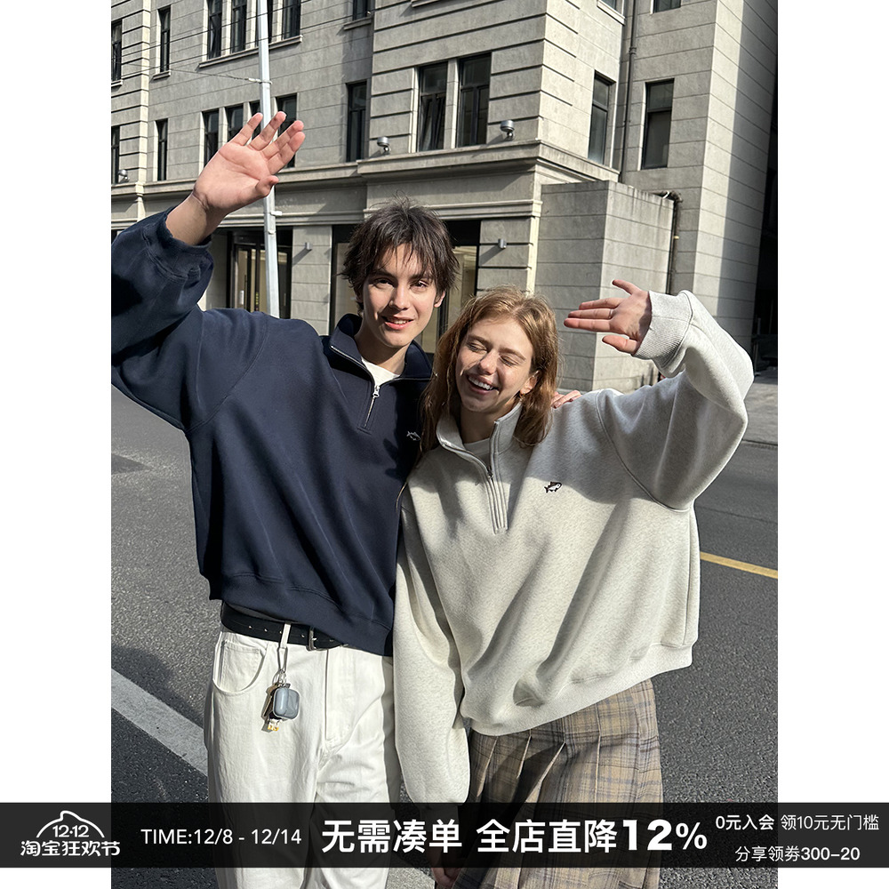 CountryMoment半开领拉链卫衣