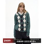 CountryMoment 外套冬 复古绿毛衣针织衫 男女同款 羊毛混纺美式