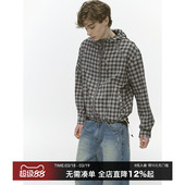 女 复古轻薄夹克衫 CountryMoment 2025开春纯棉格纹连帽外套男美式