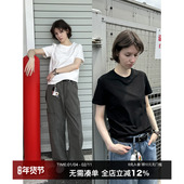 打底衫 CountryMoment 正肩短袖 T恤男女Cleanfit短款 夏季 纯色修身