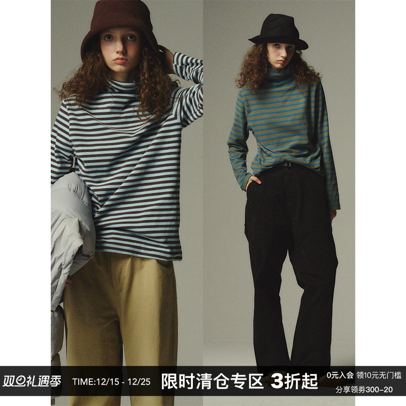 CountryMoment德绒堆堆领打底衫