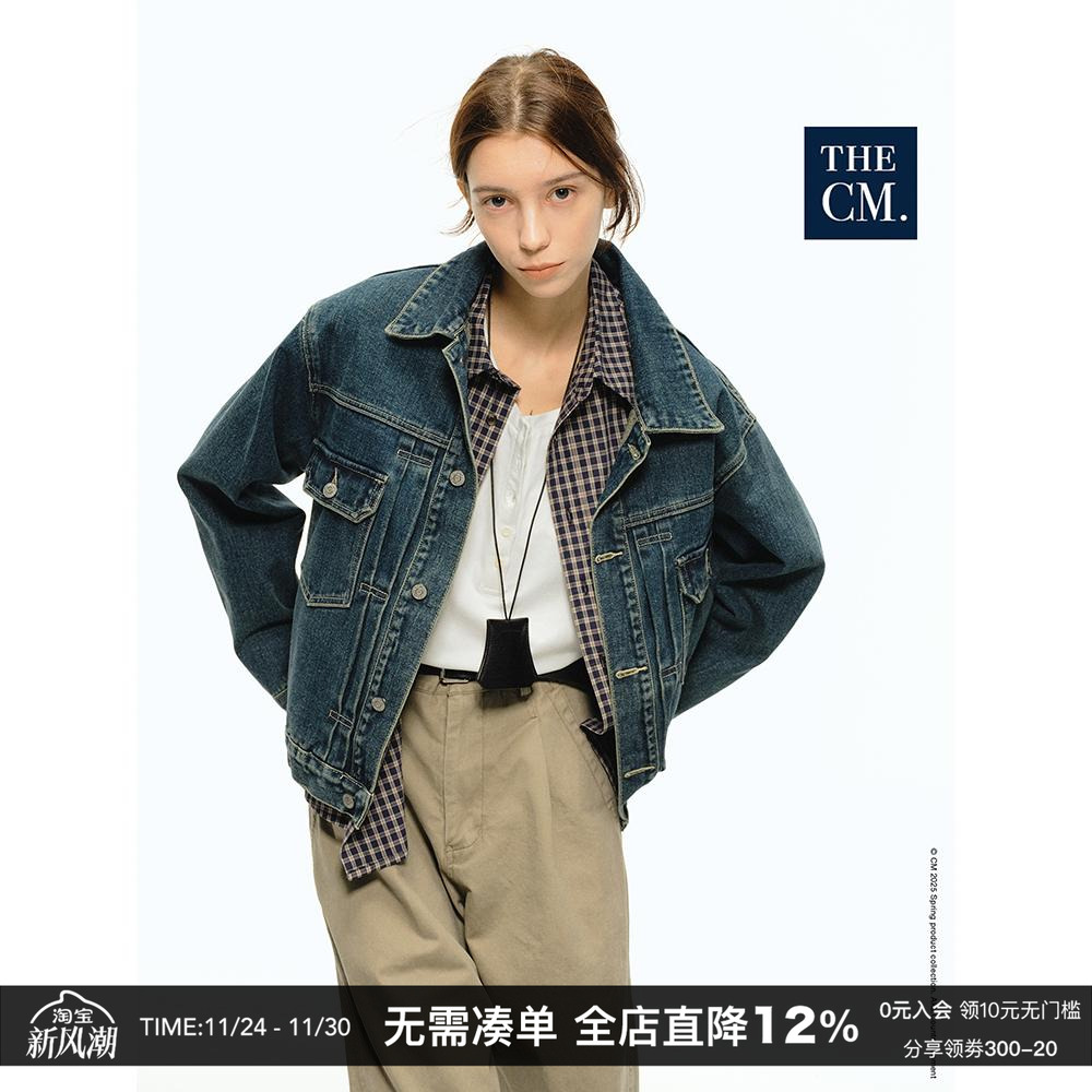CountryMoment复古短款牛仔外套