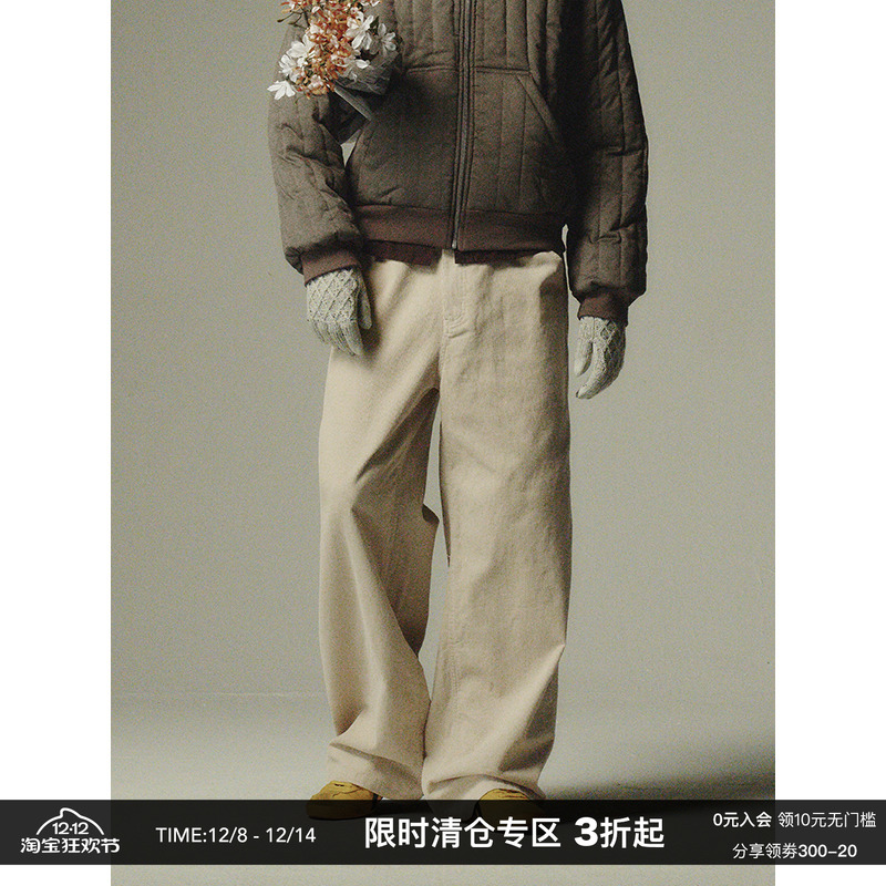 CountryMoment灯芯绒直筒阔腿裤