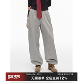 CountryMoment银狐绒宽松直筒加绒卫裤 女秋冬加厚保暖运动束脚裤