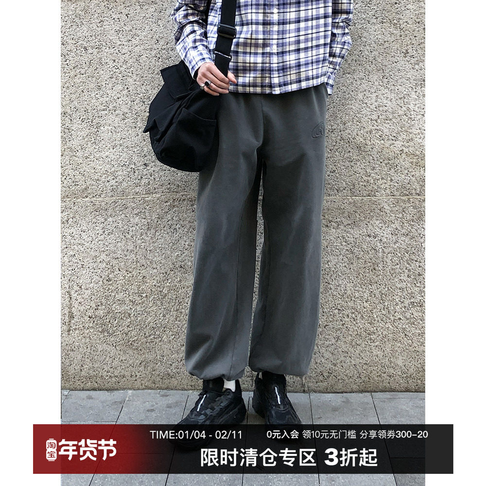 CountryMoment 重磅400G砂洗做旧美式针织运动卫裤男女Cleanfit裤,男装,休闲裤,淘宝优惠券,粉丝福利购,淘宝优惠卷