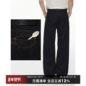 男女同款 咖啡杯刺绣原色牛仔裤 美式 CountryMoment 复古直筒裤