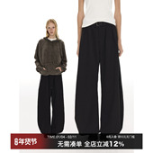 CountryMoment 宽松显瘦休闲长裤 男女同款 垂坠感双褶弯刀西裤