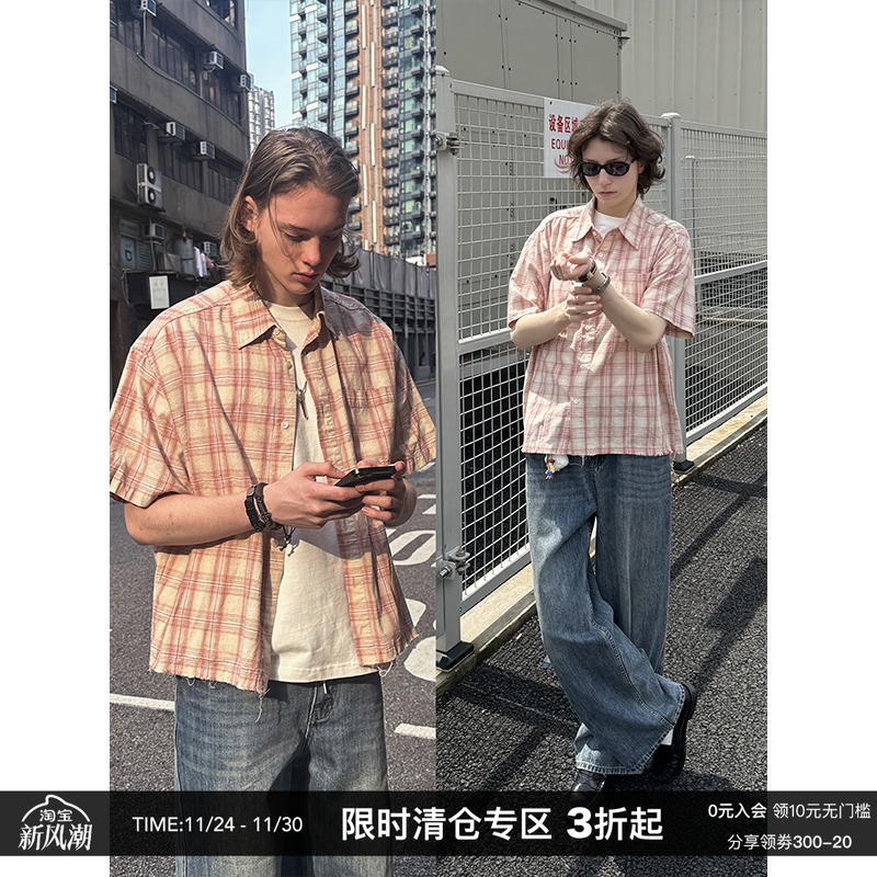 CountryMoment毛边拉丝格纹衬衫