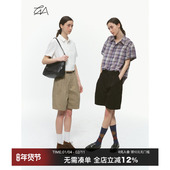 CountryMoment 外穿休闲运动百搭五分裤 梭织纯棉百慕大短裤 女夏季