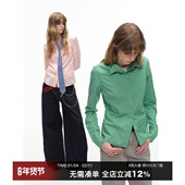 CountryMoment 衬衣 上衣女2025新款 莫代尔混纺收腰版 型纯色系衬衫